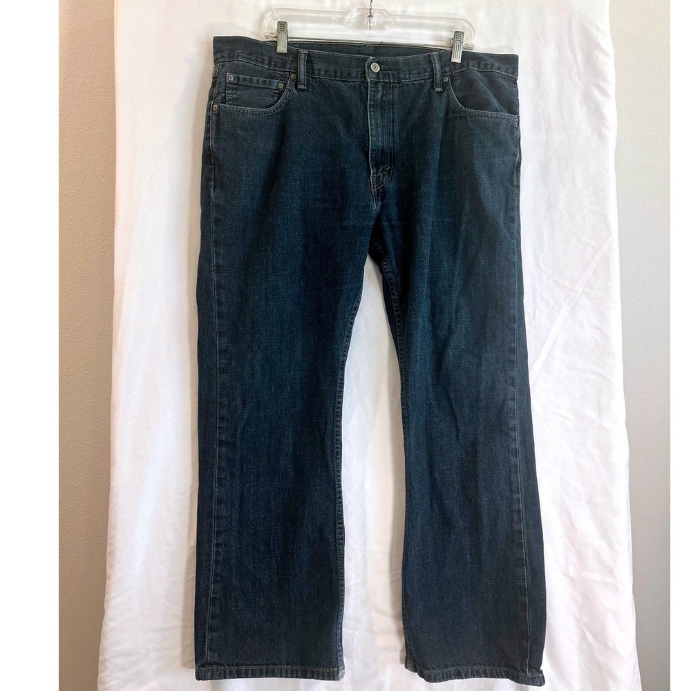 Levis 527 Slim Bootcut Jeans Mens 40x30 Dark Wash Blue Denim Country Americana